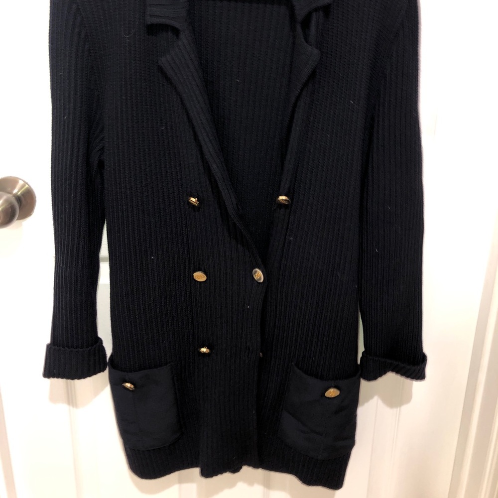 Salvatore Ferragamo Navy Wool Sweater